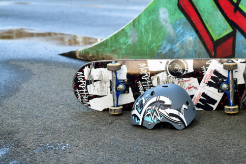 Skateboard Skatehelm Produktfoto Skateboard Skatehelm
